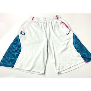 Nike Dri-Fit Kevin Durant KD Basketball Shorts Mens XL White Athletic AC0182